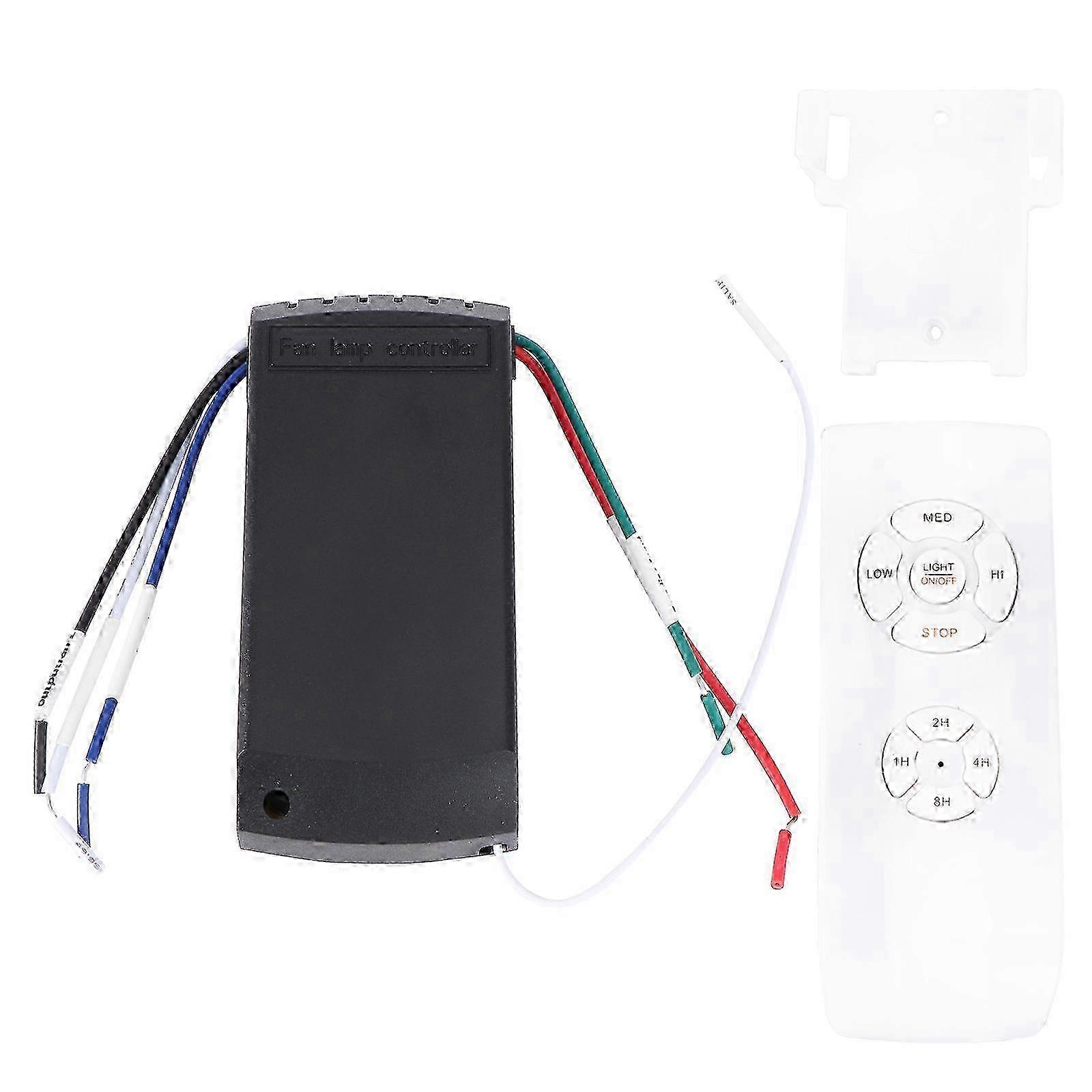 Ceiling Fan Light Remote Control Set, Plastic Material, 11.5x5.2cm, 300W Load