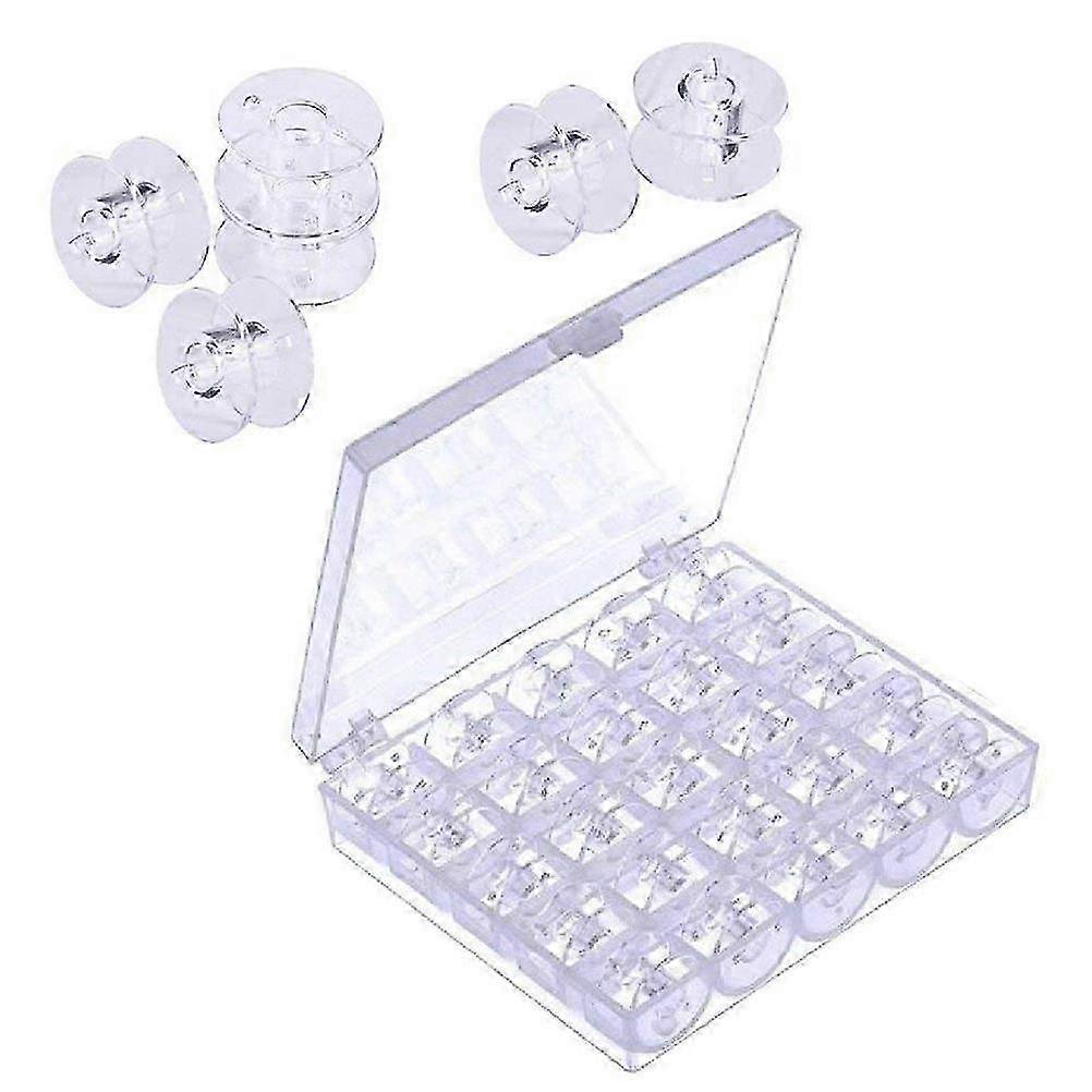 Transparent Bobbin Storage Box 25pcs