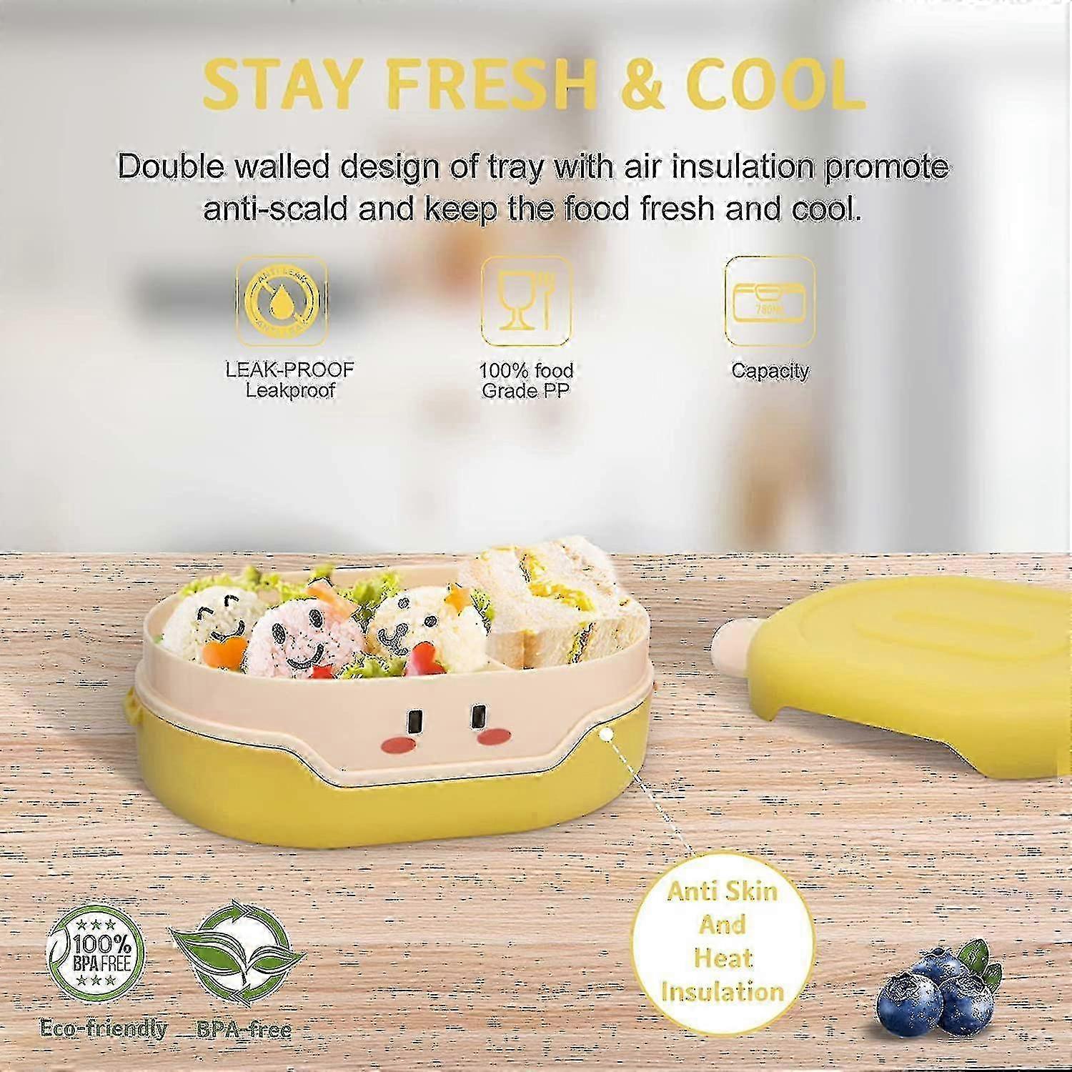 Portable 2-Section Insulated Lunch Box