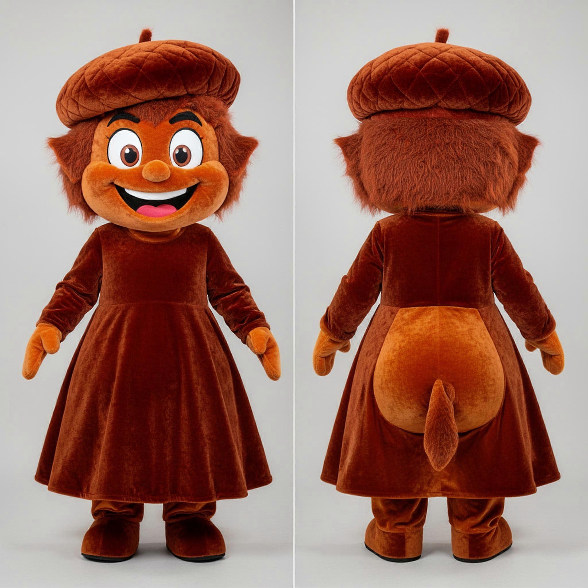 MASTICOT Rust Orange Wide Grinned Devil Mascot