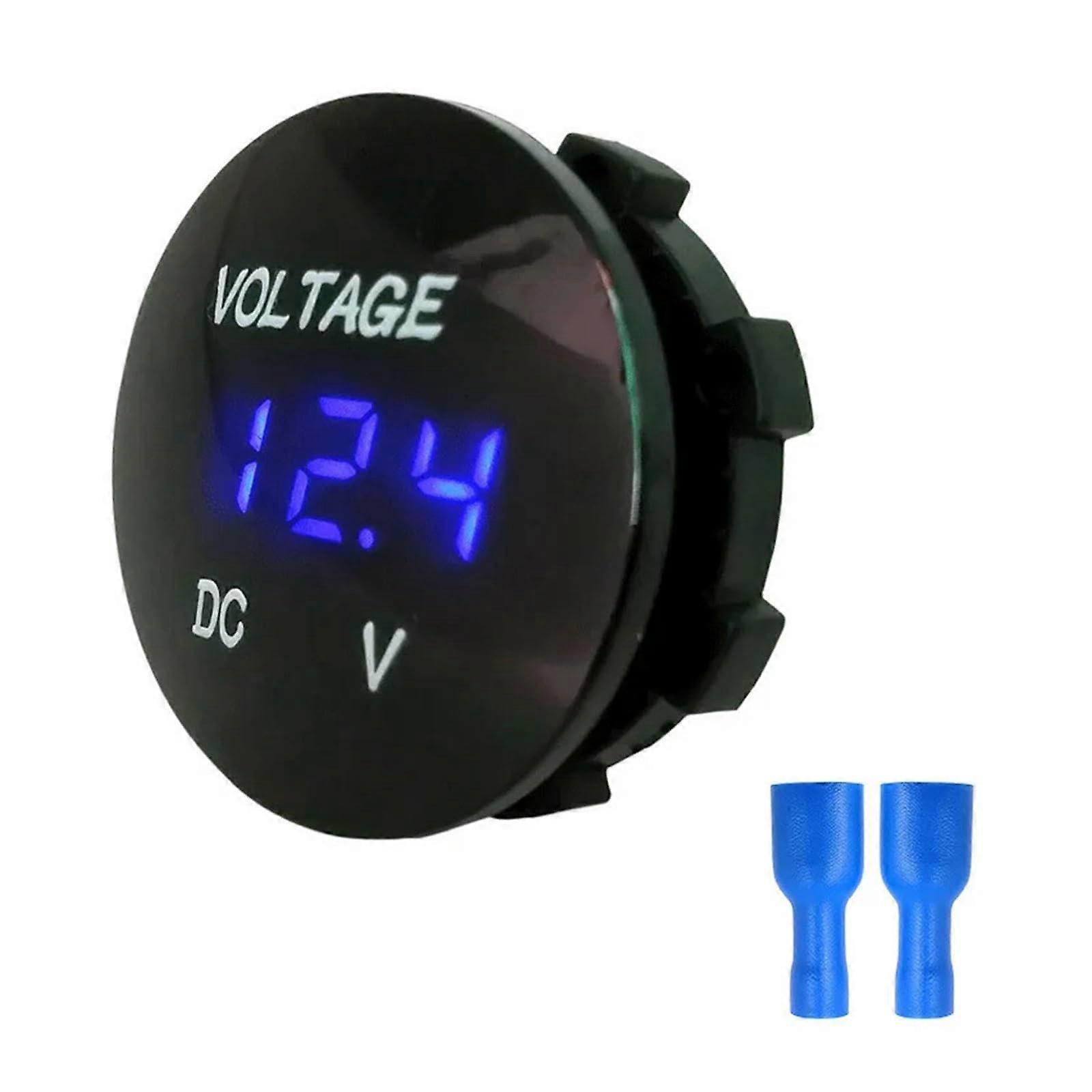 Digital Voltmeter DC 5V48V Panel Blue LED Display, Wide Voltage Range, Compact and Durable Design