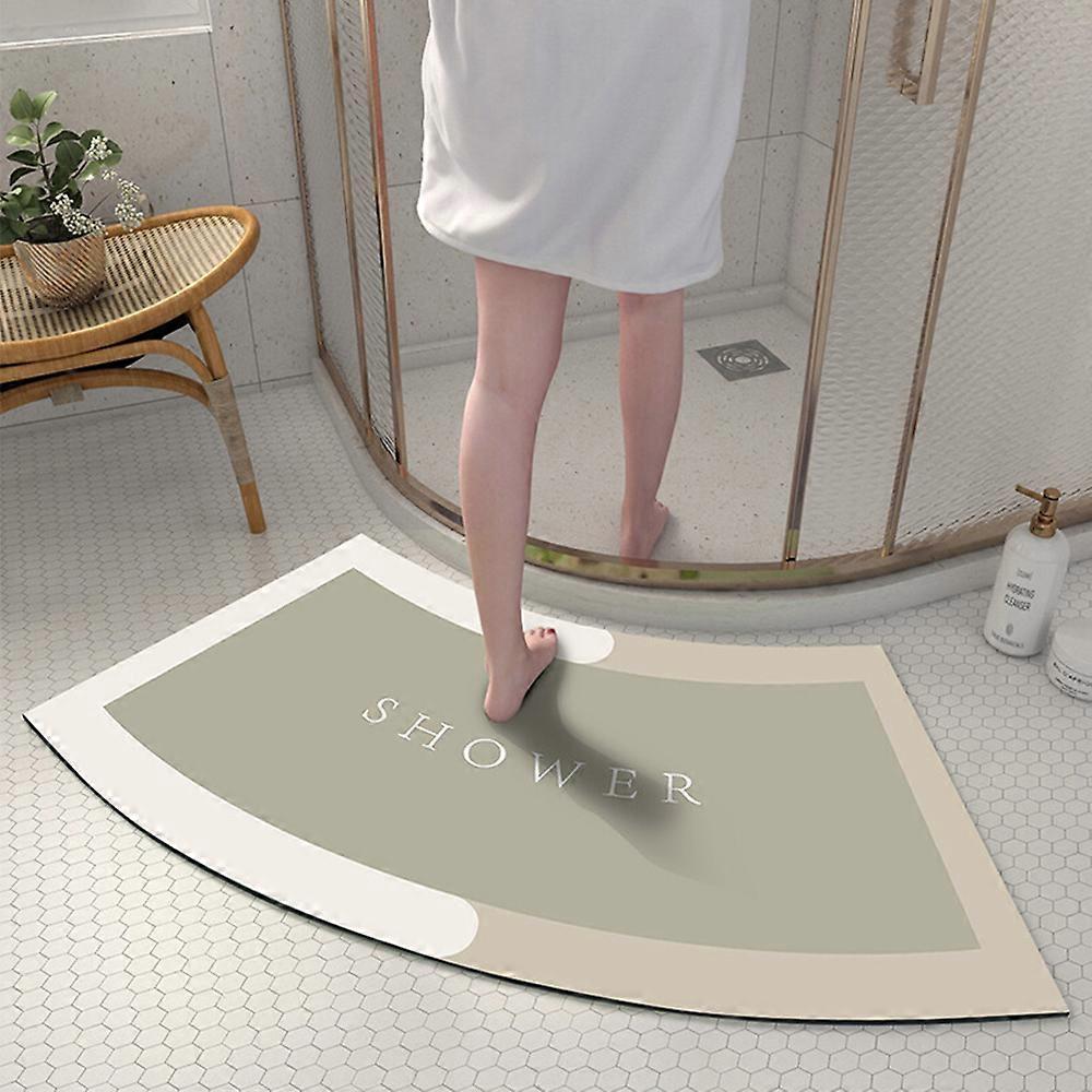 Arc-Shaped Absorbent Non-Slip Shower Mat