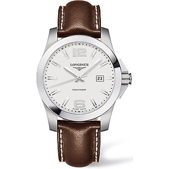 Regarder longines esf.pl.brown montre pour Hommes Analog Quartz avec bracelet Cowskin L36594765