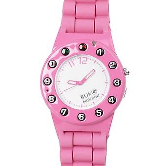 Burg Retro Watch for Unisex Analog Quartz with 5129 Rubber Bracelet