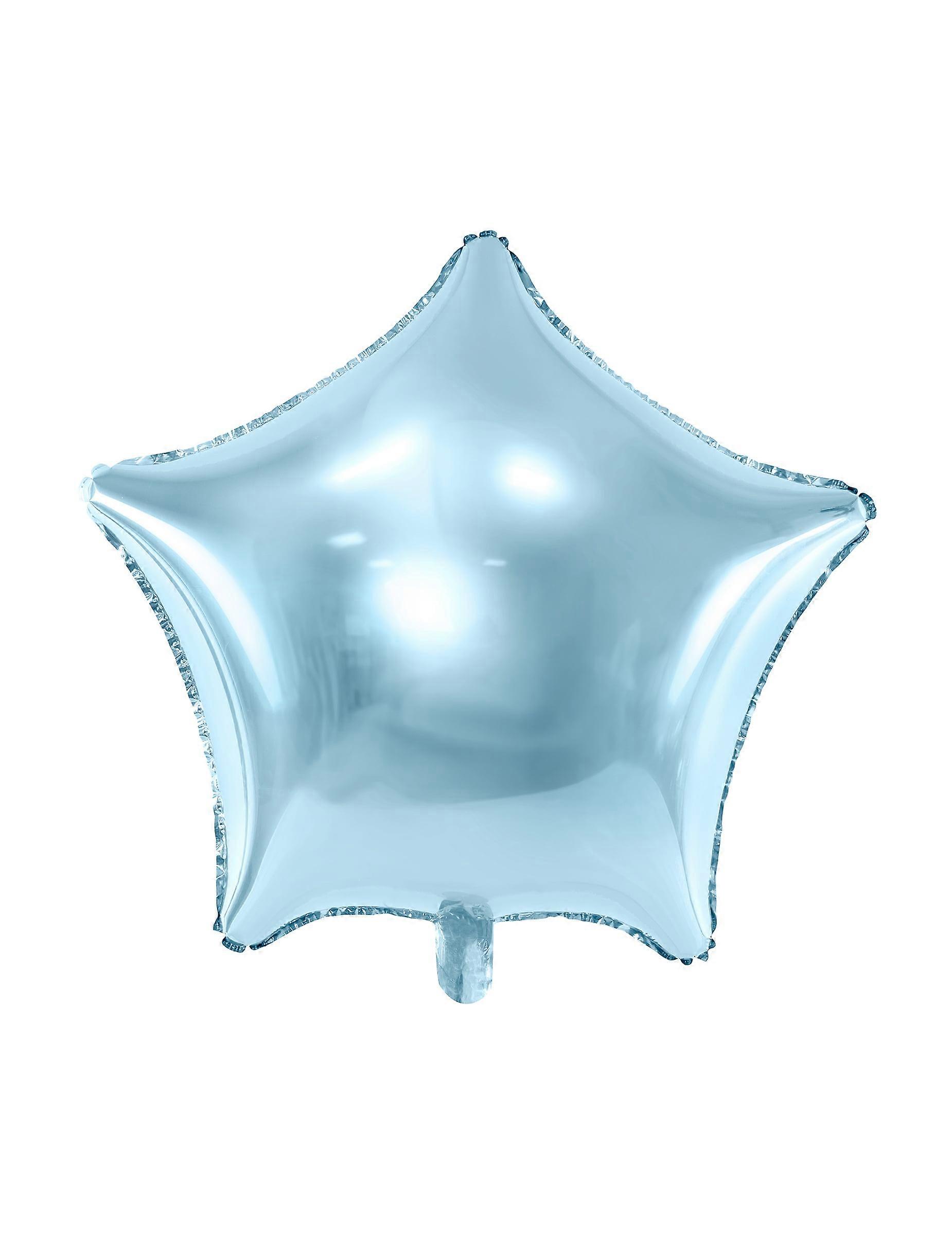 Turquoise star foil balloon 45 cm