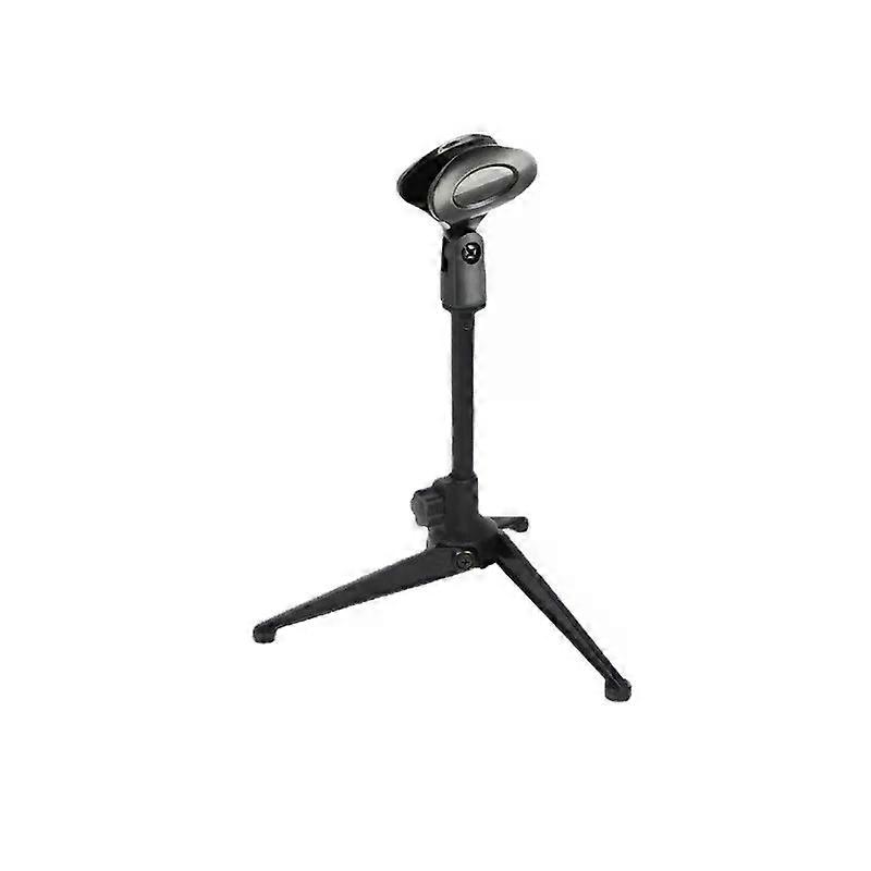Microphone Stand Desktop Tripod Mini Portable Table Adjustable Mic Clip Holder Bracket Lightweight