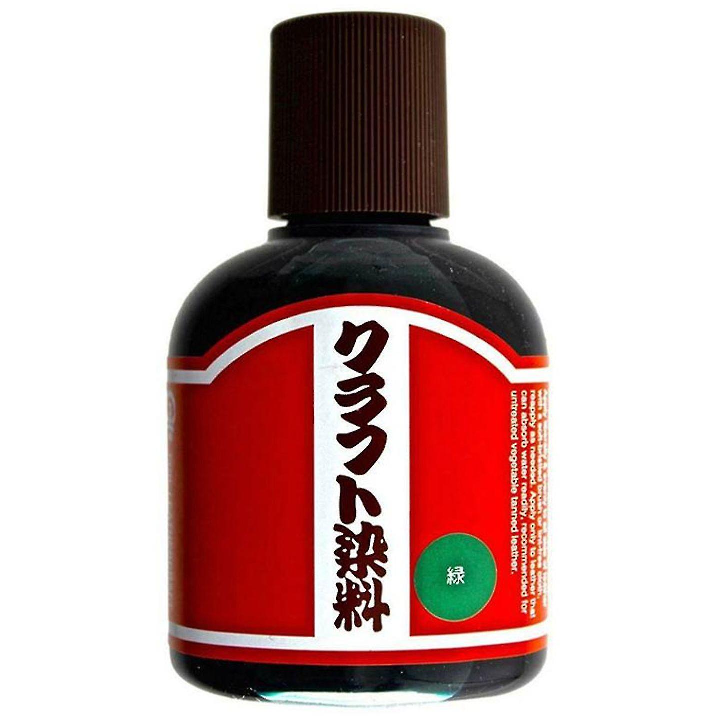 Craft Sha No.21 Green Leathercraft Paint 100ml 3.4oz Water Based Leather Dye