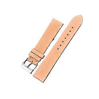 Beige Leather Watch Band 18mm Quick Release  Leather Strap with Soft Comfort and Steel Buckle