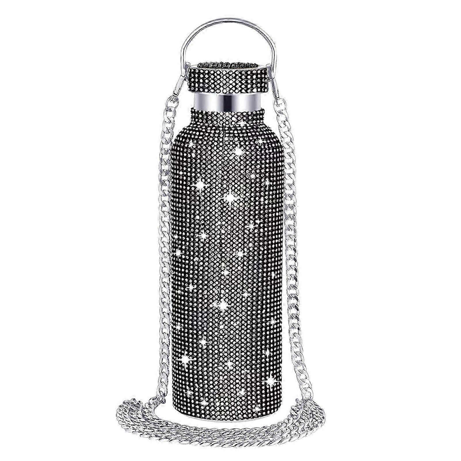 Large-Capacity Rhinestone Thermal Flask