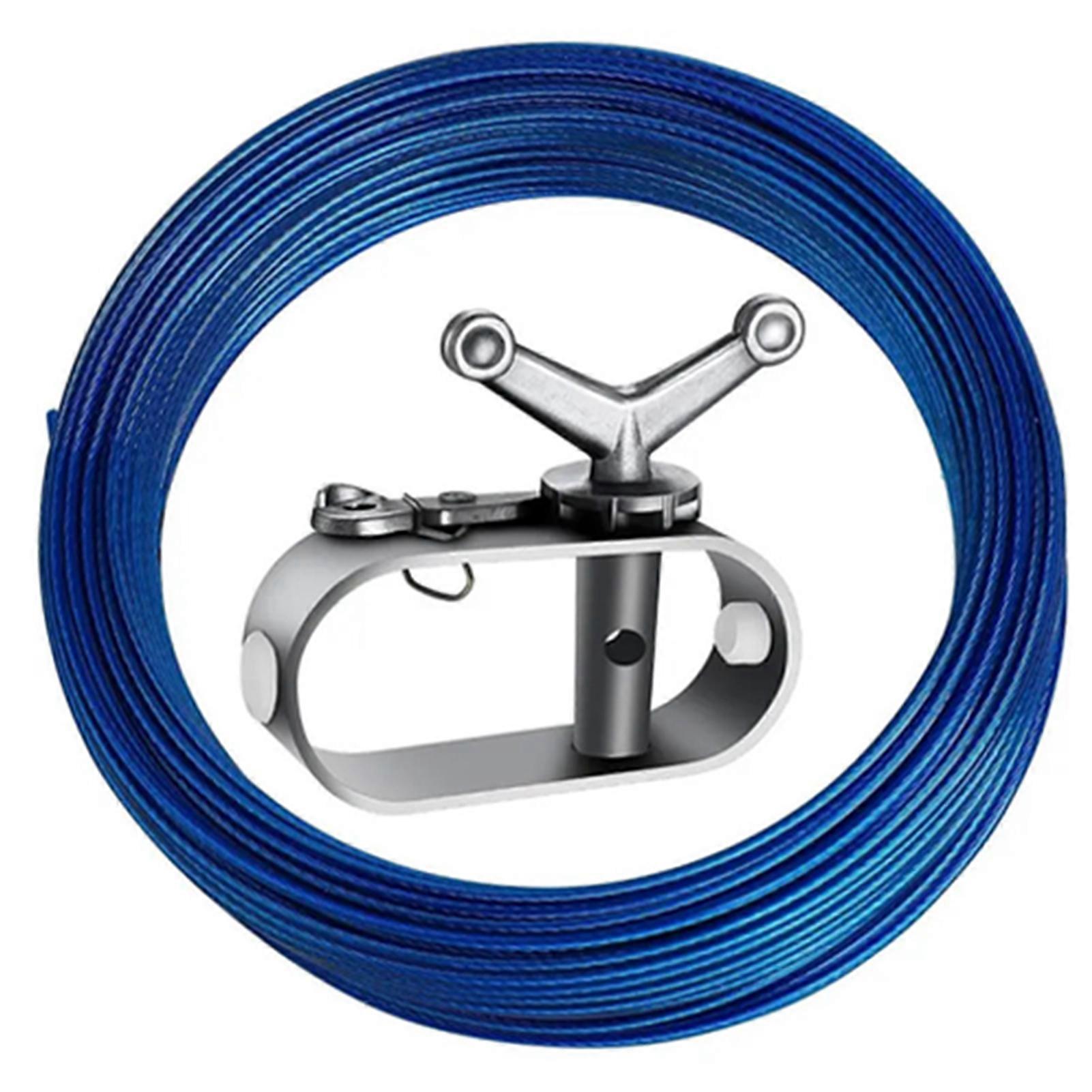 Pool Cover Cable Winch Kit 100Ft Rustproof Universal Above Ground Pool Winterizing Replacement Tightener Hardware ag08