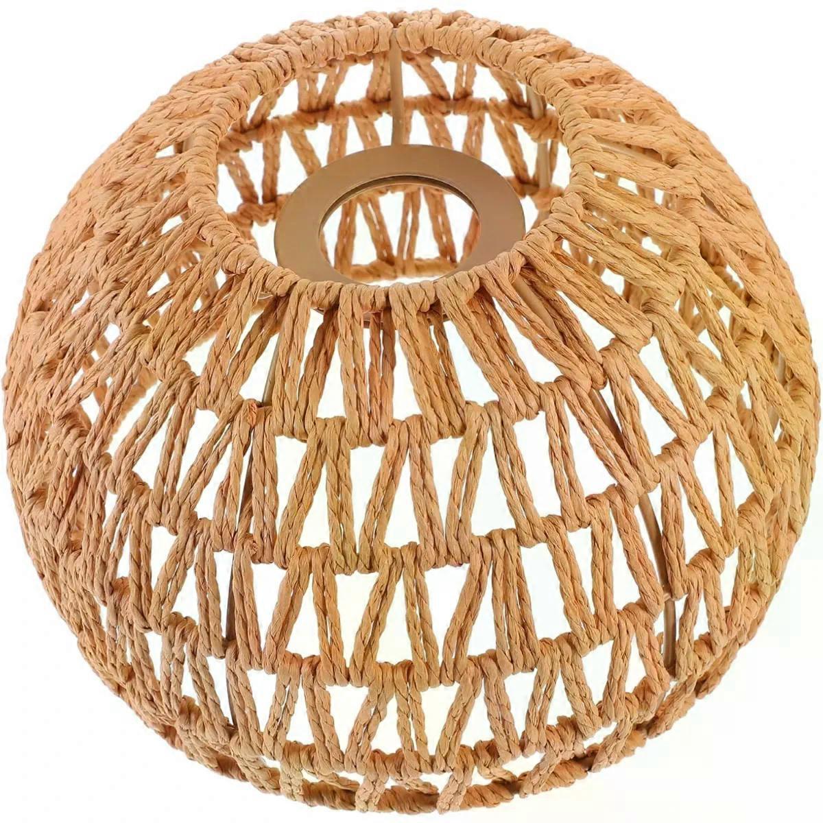 Rope Woven Lamp Shade E27 Vintage Ceiling Light Shade