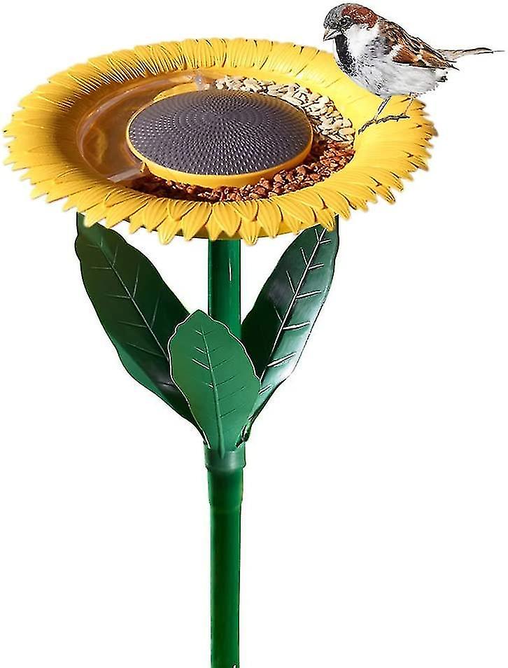 1 Pack Original Sunflower Bird Feeder Outdoor - Flower Shape Bird Feeder Tray Garden Decorative Stake