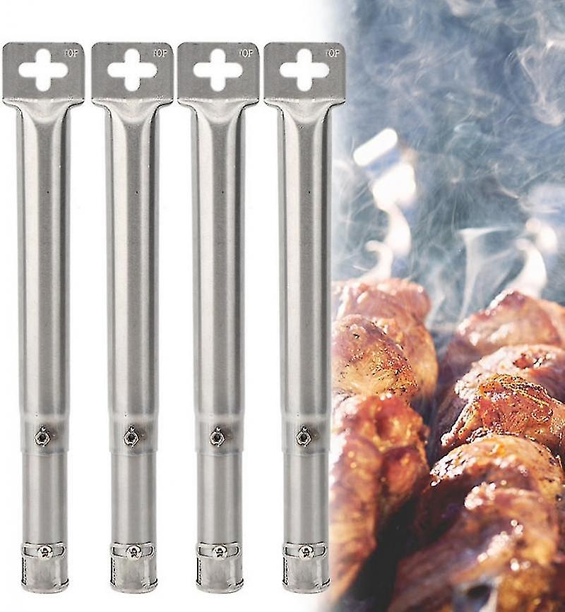 4pcs Universal Adjustable Stainless Steel Bbq Gas Grill Replacement Straight Pipe Tube Burner
