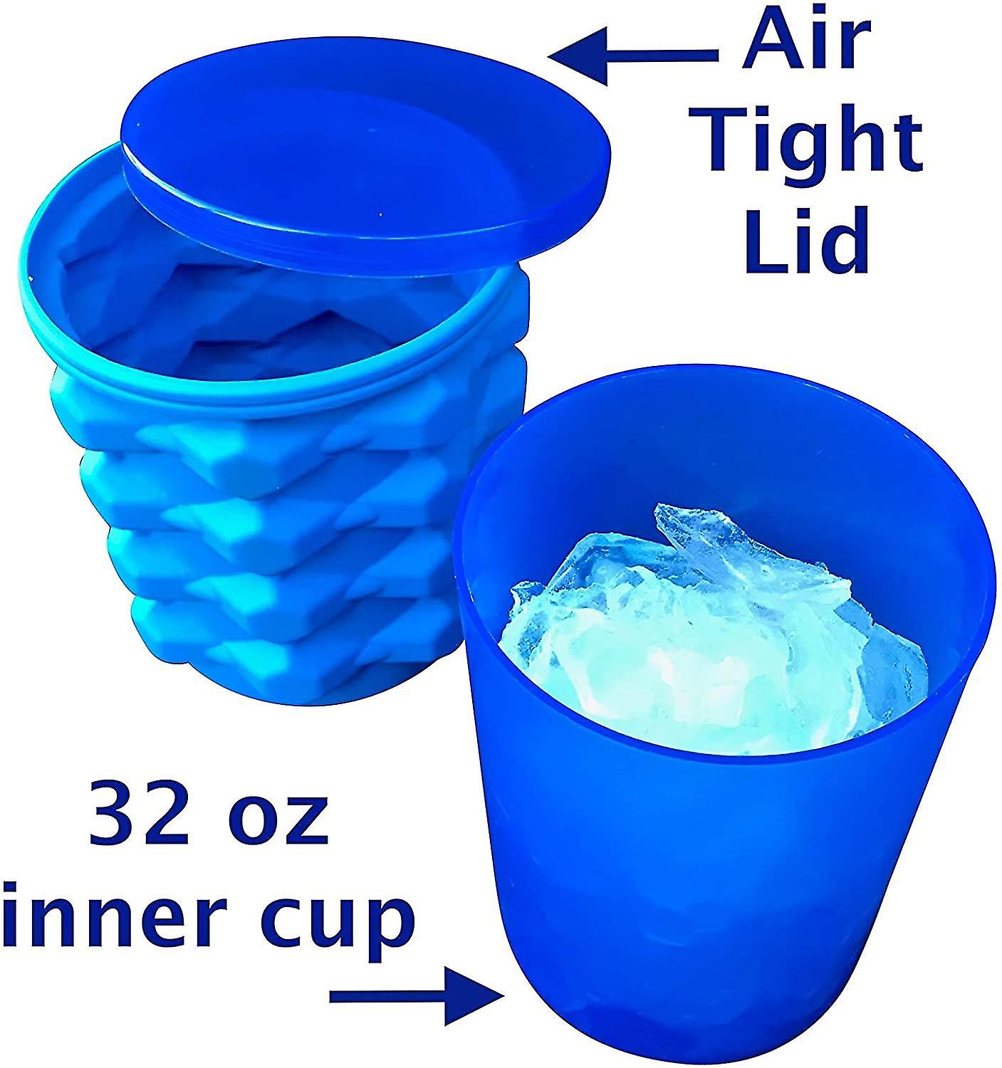 The Ultimate Ice Cube Maker Silicone Bucket With Lid Makes Ice Chips For Soft Drinks