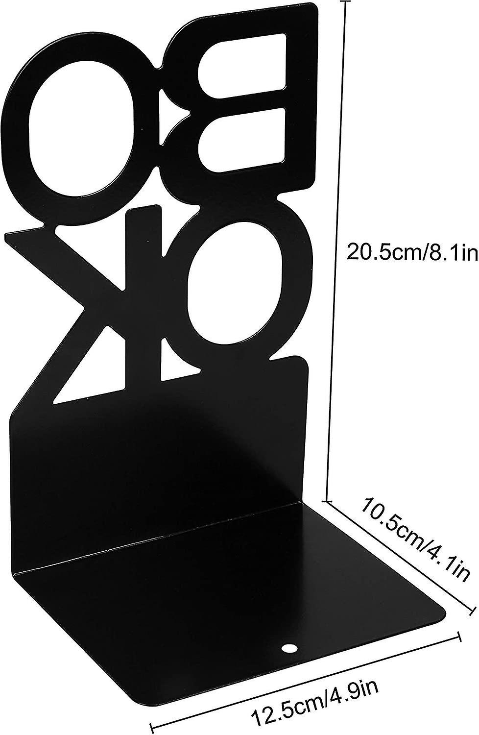 Metal Bookend Creative "book" Letter Pattern