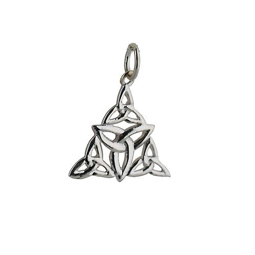 Silver 17x16mm triple Celtic Trinity knot Pendant