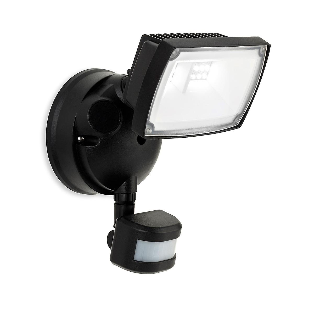 Firstlight Reflex LED Security Single Wall with PIR  Black IP54