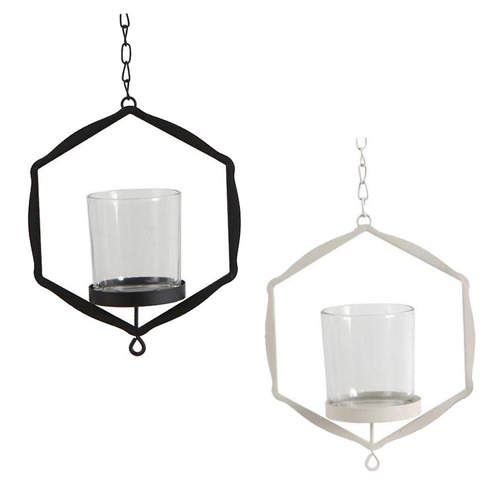 2pcs 3d Ceiling Chandelier Geometric Candle Holder Set B