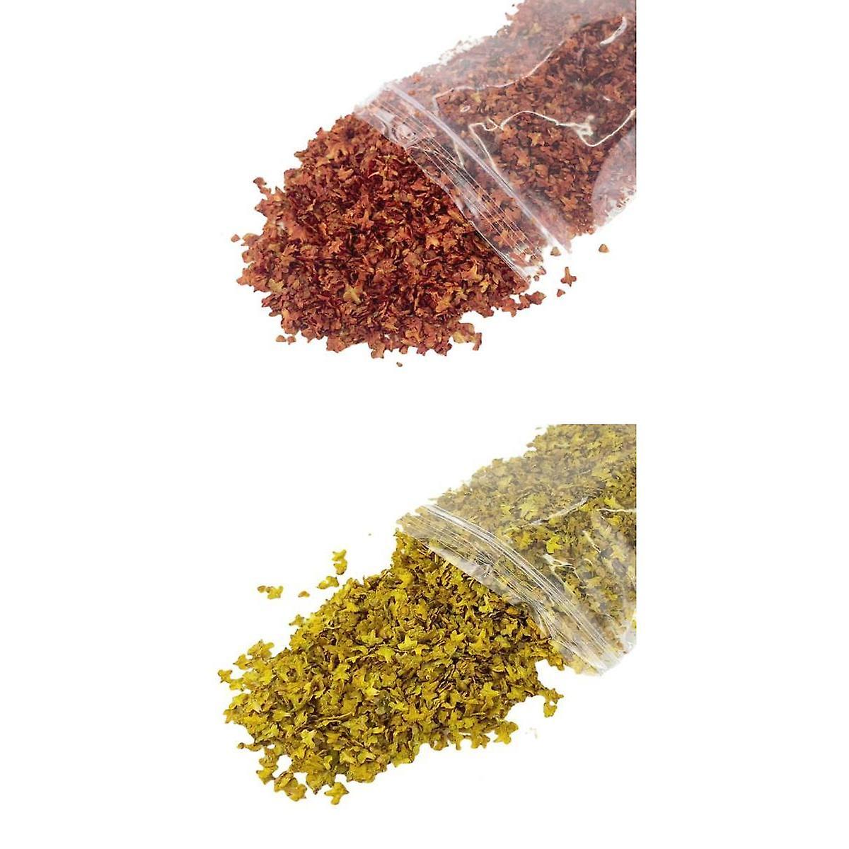 2 Pieces 33ml Model Scenery Miniature Leaf Static Model Railway Fairy Garden