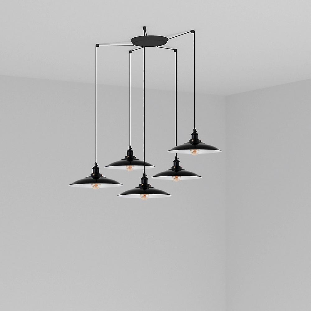 Faro LANG - Cluster Pendant Ceiling Light Black, E27