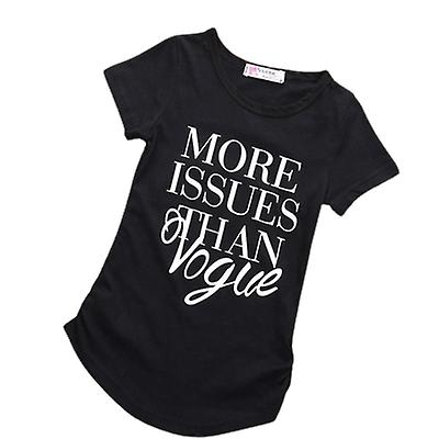 Kurzärmelige Mädchen Mehr Problem als Vogue Baumwolle T-Shirt Tops Kleidung