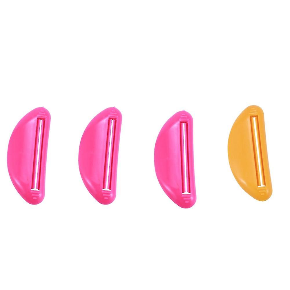 4 Pcs Plastic Tube Squeezer Toothpaste Dispenser Holder Rolling Bathroom Extract
