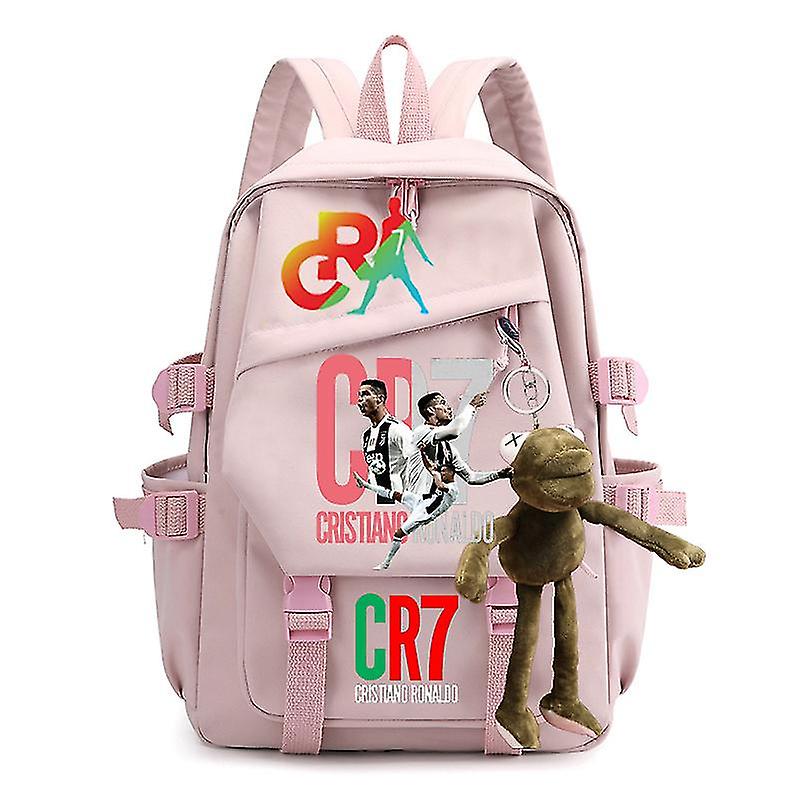 Cr7 النايلون المدرسة على ظهره حقيبة كتب الطالب حقائب السفر مفكرة هدية للبنين البنات Teentager