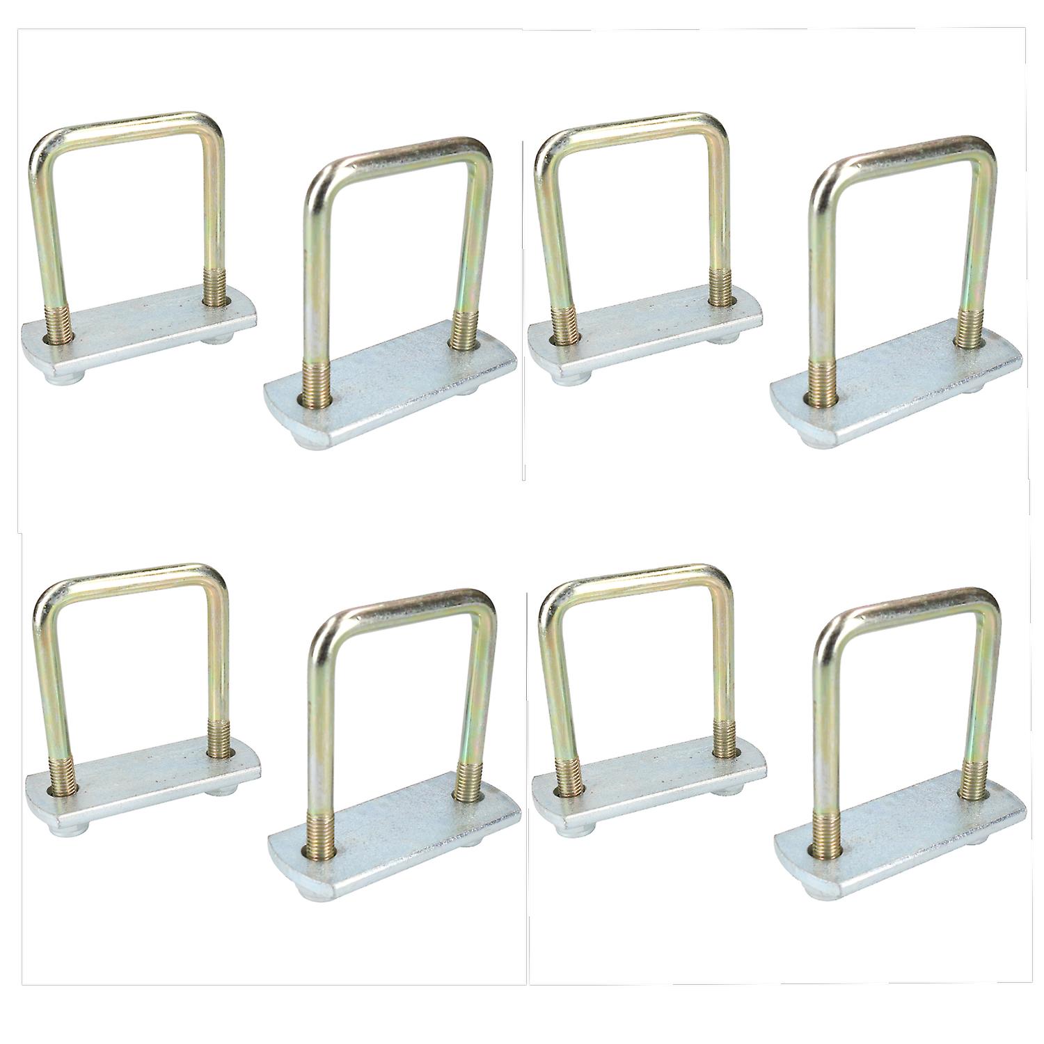 8 Pack M10 60mm x 90mm U-Bolt N-Bolt with Plates & Nuts HIGH TENSILE