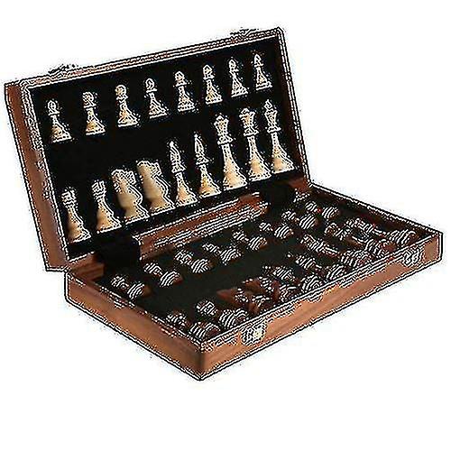 Foldable Wooden Chess Set 39cm