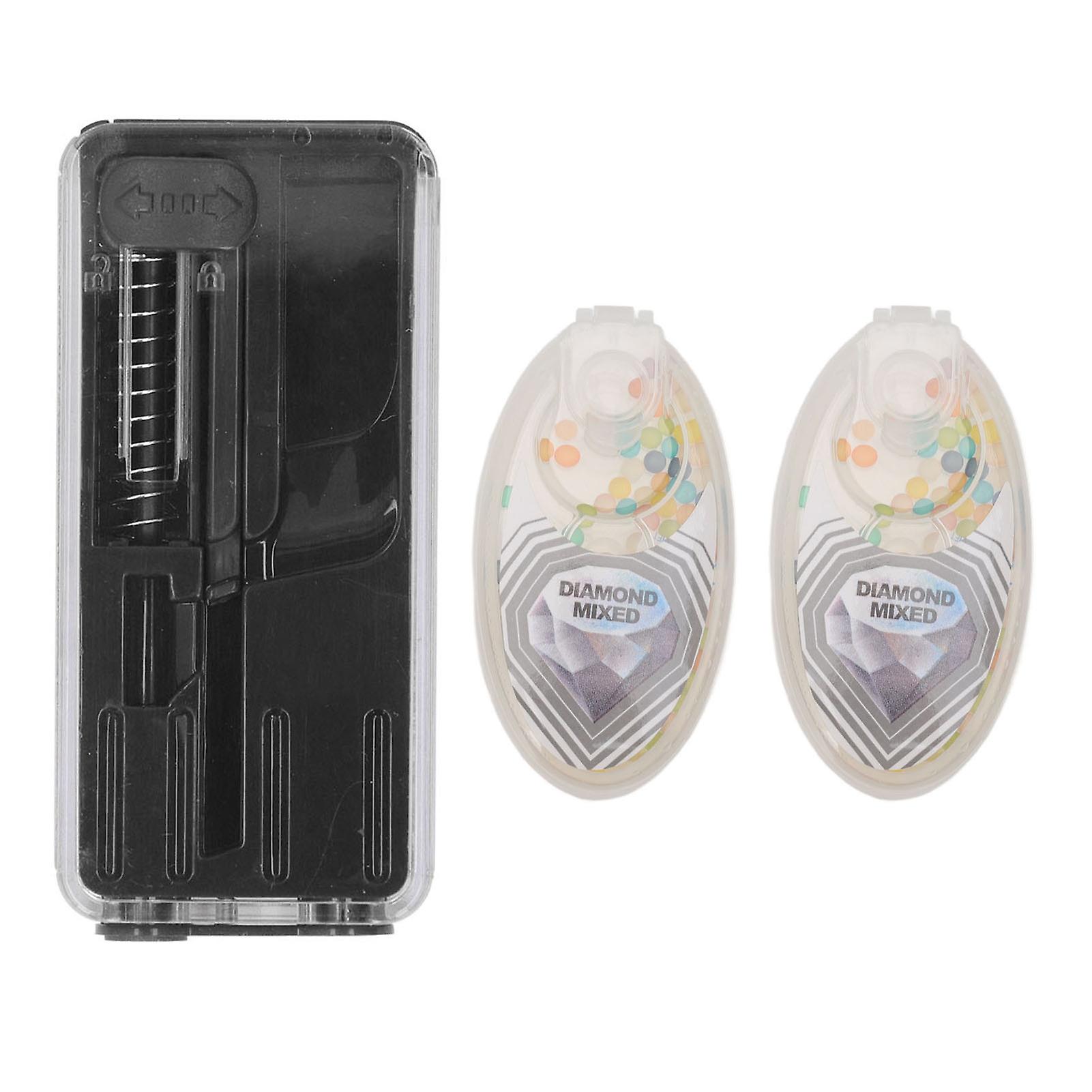 Cigarette Burst Capsule Box ABS One Hand Operation Cigarette Explosion Beads Pusher Holder for Smoking Accessories Black