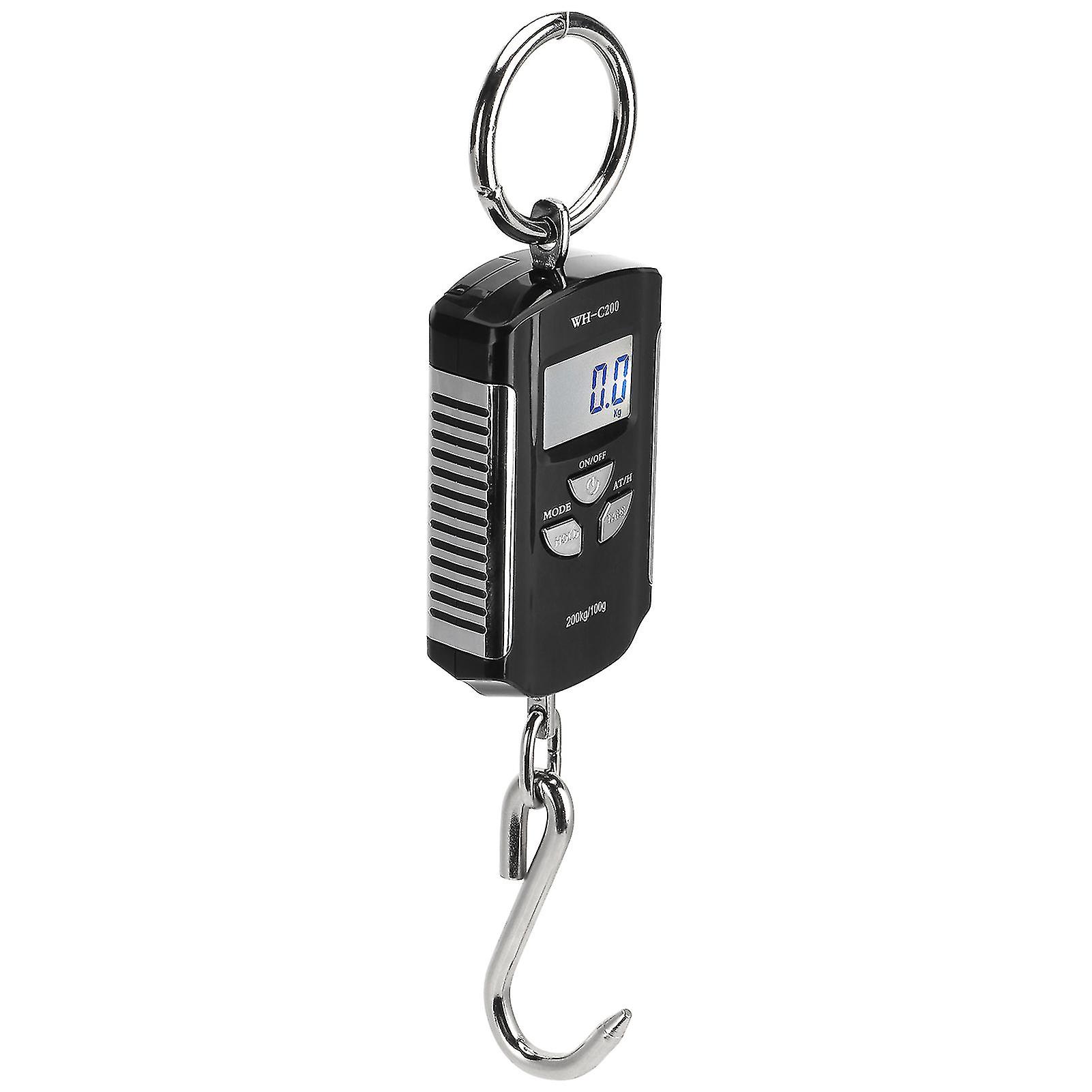 Portable Electronic Hanging Scale Digital LCD Backlit Display Kg/lb/JIN 200KG W/Hook