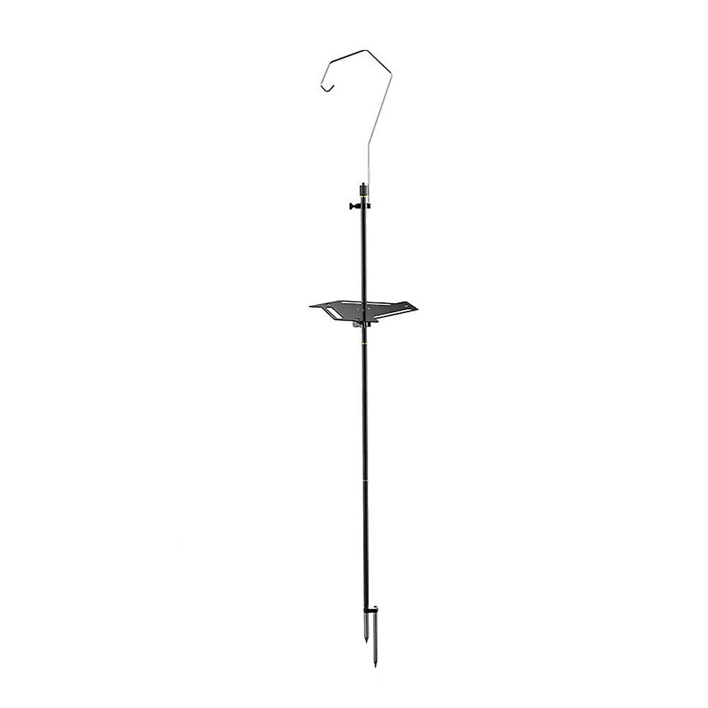 Ground Nail and Desk-Mounted Dual Use Camping Detachable Lamp Holder Practical High Strength Metal B