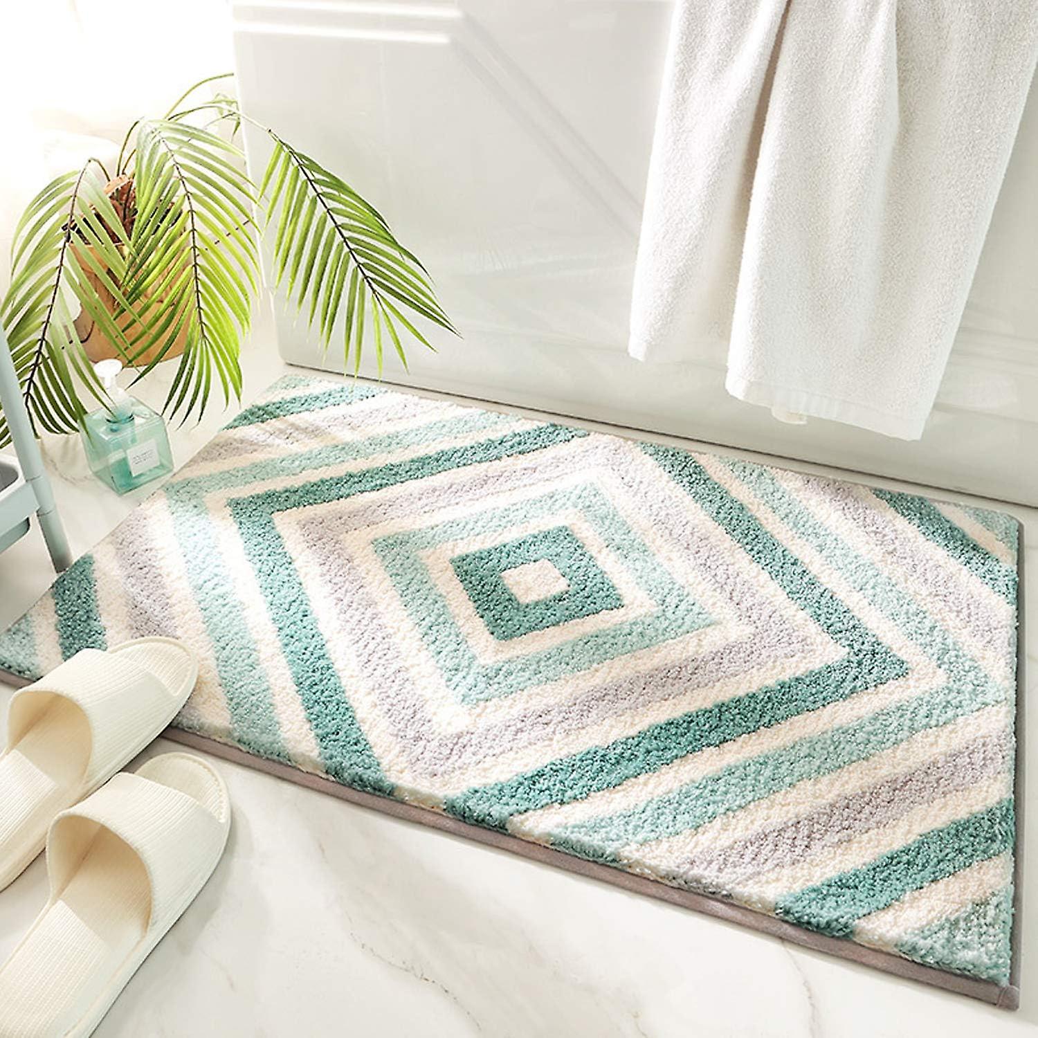Non-slip bath mat, bath mat super absorbent soft machine washable