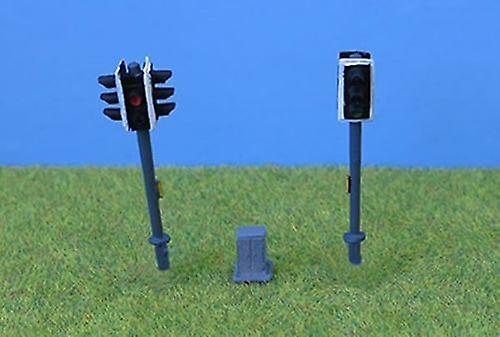 P&D Marsh PDZ47 Pedestrian Crossing Lights & Zebra Crossing OO (1/76) Metal Painted Urban equipment Scale model