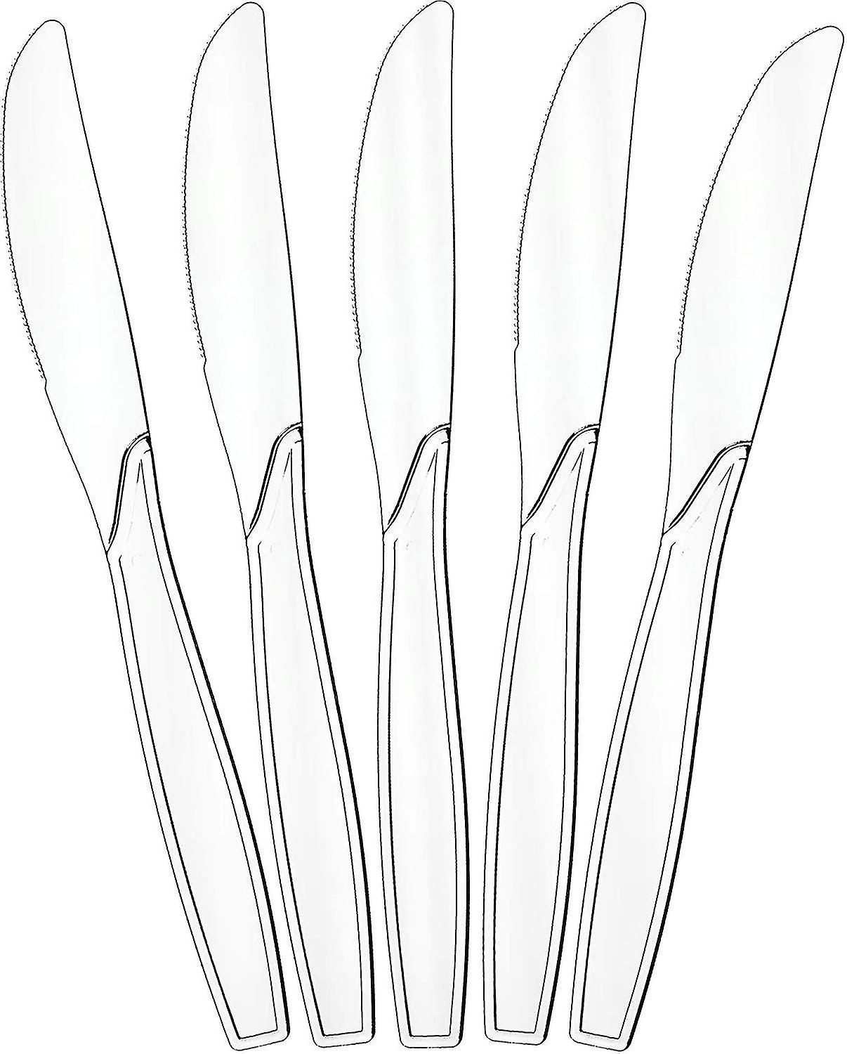 150 Pcs Jetable Transparent Plastique Couverts Jetables Ustensiles Lourd