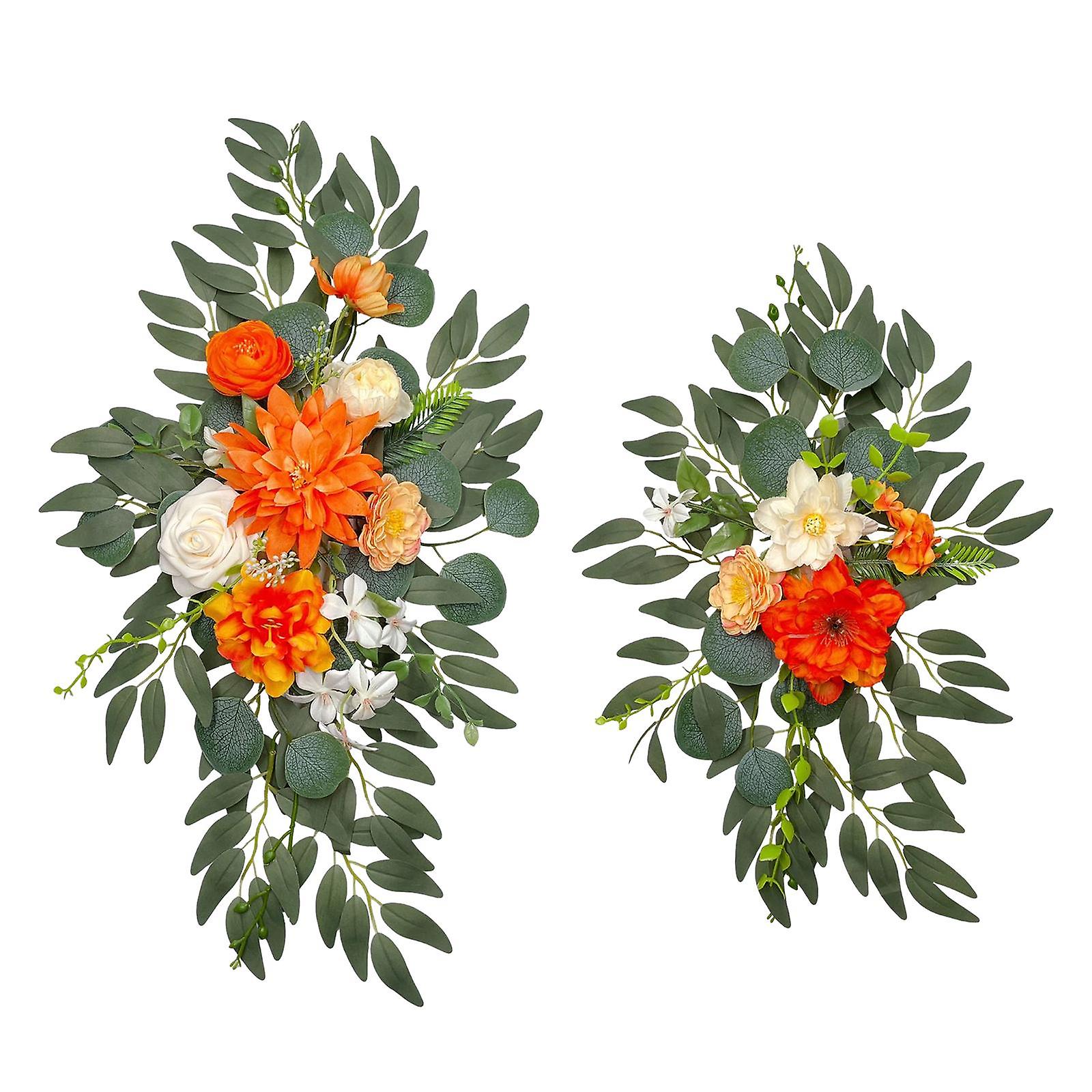 2pcs Artificial Arch Flower Multicolor Ceremony Signs For Ceremony Reception