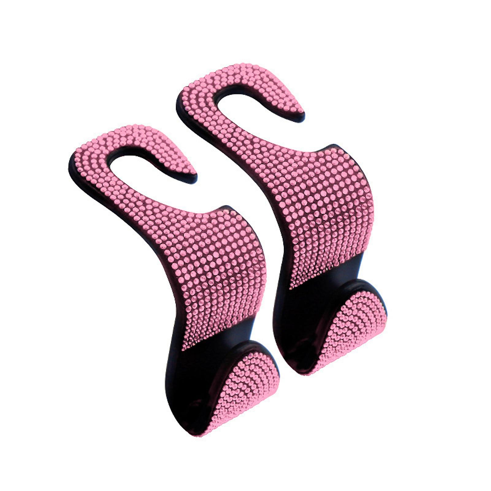 Bling Rhinestone Car Seat Hooks Headrest Hangers for Handbag Purse Clothes Hat Universal Vehicle