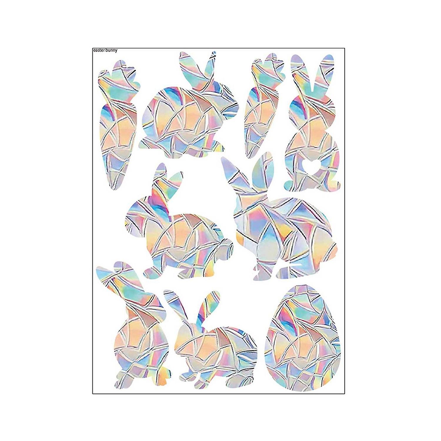 Christmas Window Sticker Protects Birds Prevent Collisions Colorful Reflective Static Adhesion Elk