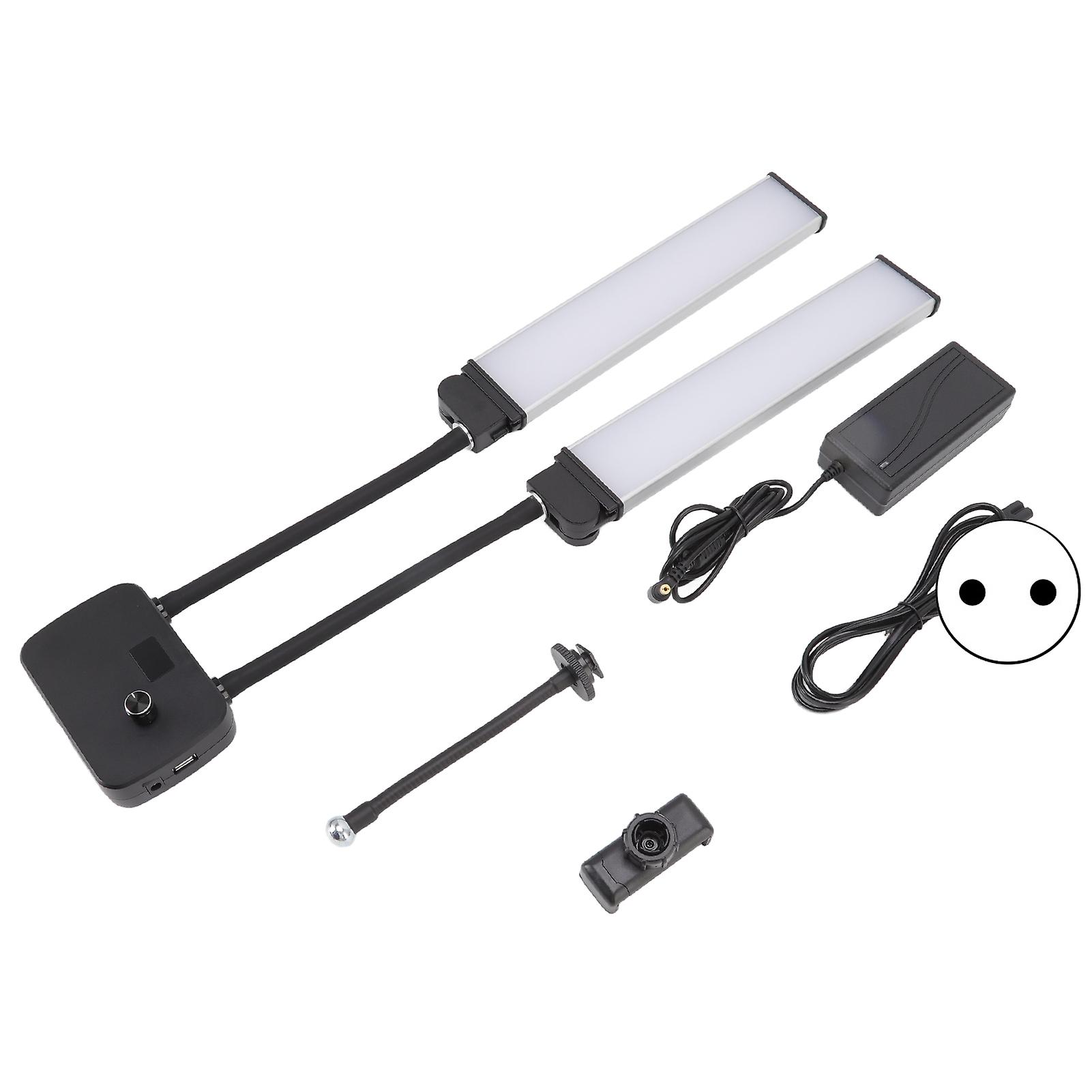Double Arms LED Video Fill Light Kit - Adjustable Brightness & Color for Perfect Shots