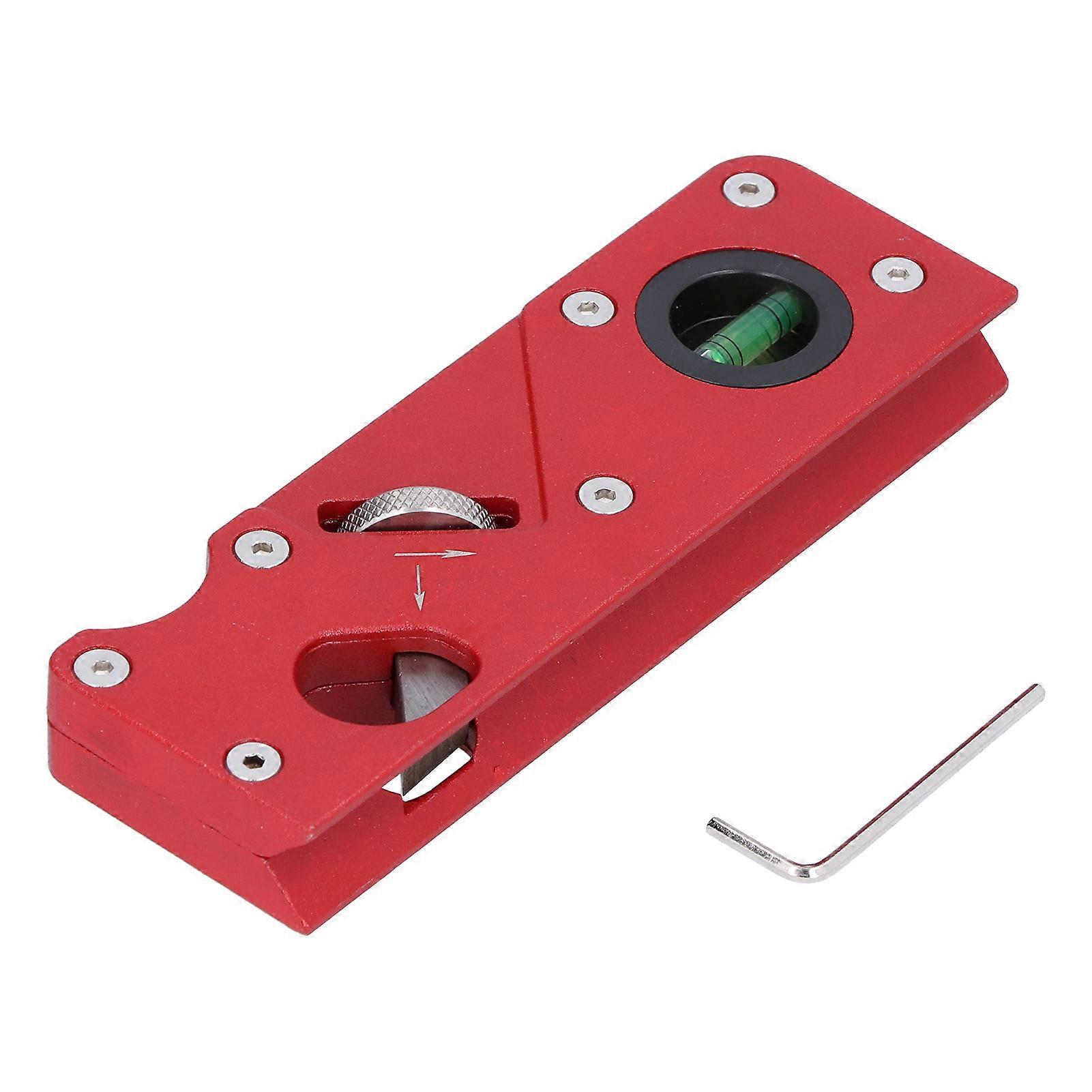 Chamfer Jointer Jointing Plane 15.5x2.5x5.4cm Carbon Steel Blade Red with Wrench Adjustable Knob