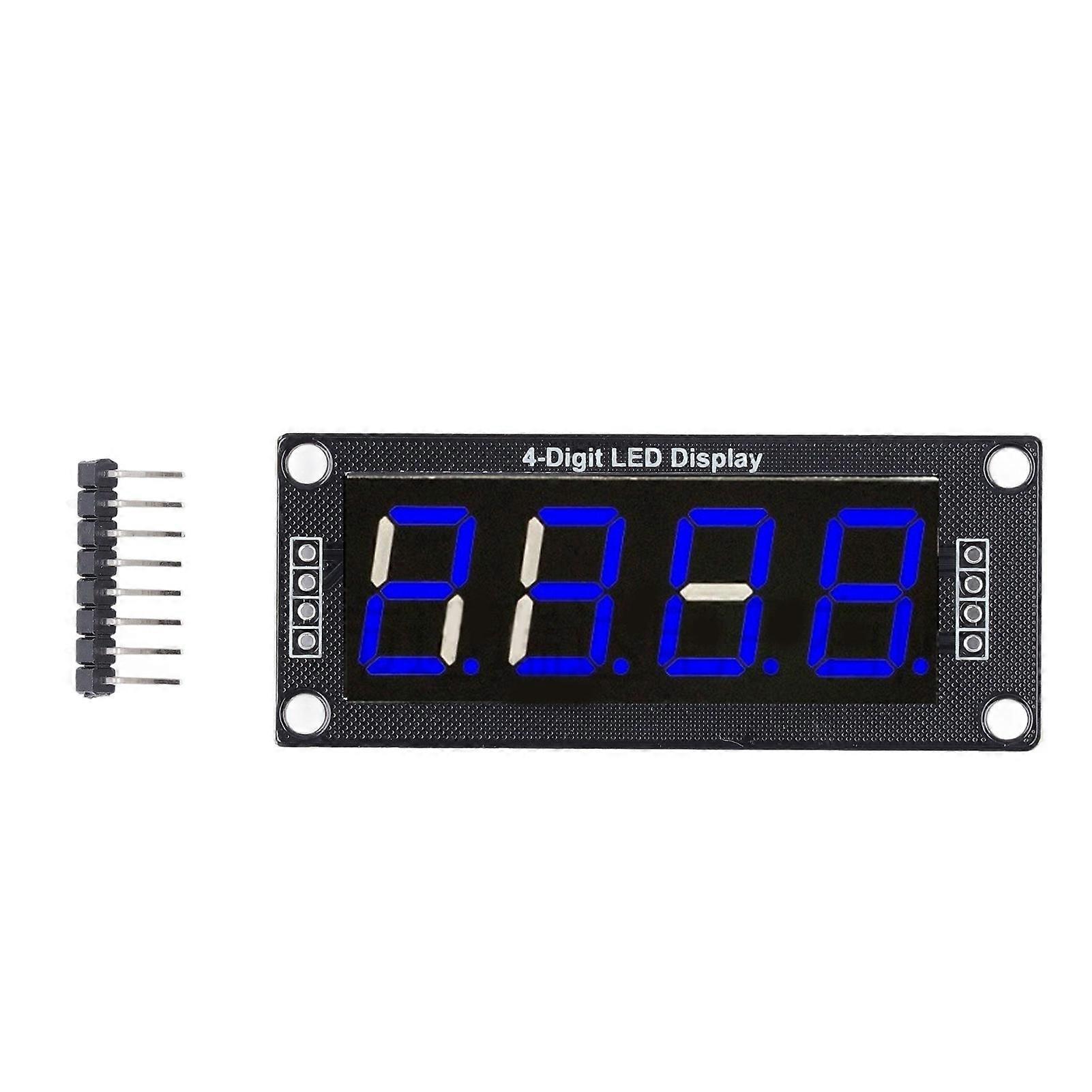 4Pcs LED Segment Digital Display Modul 4 Bits 7 Segmente PCB Uhr Modul 0,56 Zoll MRA172B Blau
