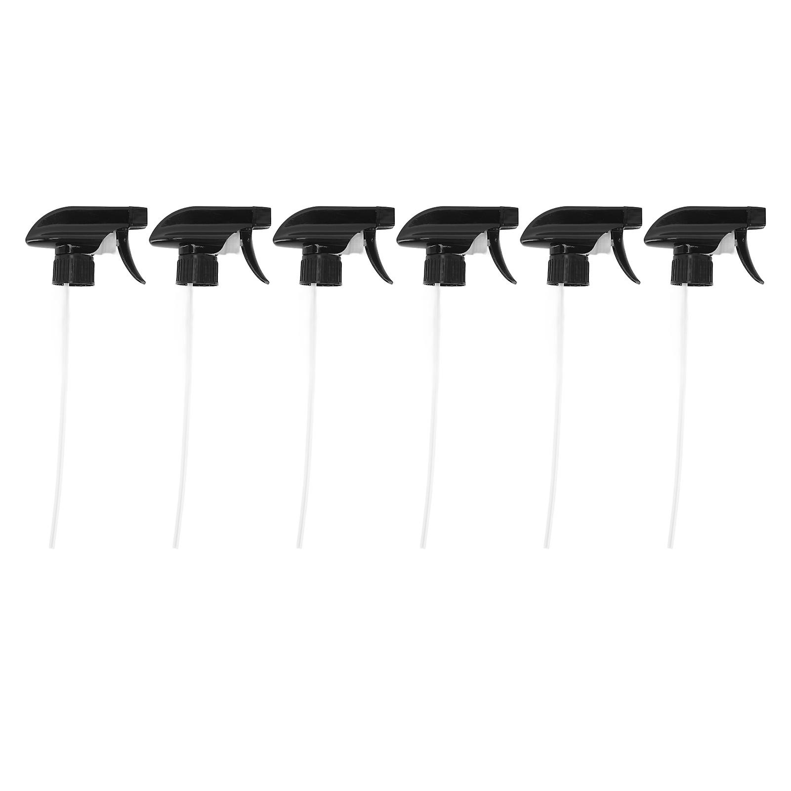 6Pcs Spray Bottle Replacement Nozzle Reusable Mist Stream Spray Tops Supplies Black 28mm