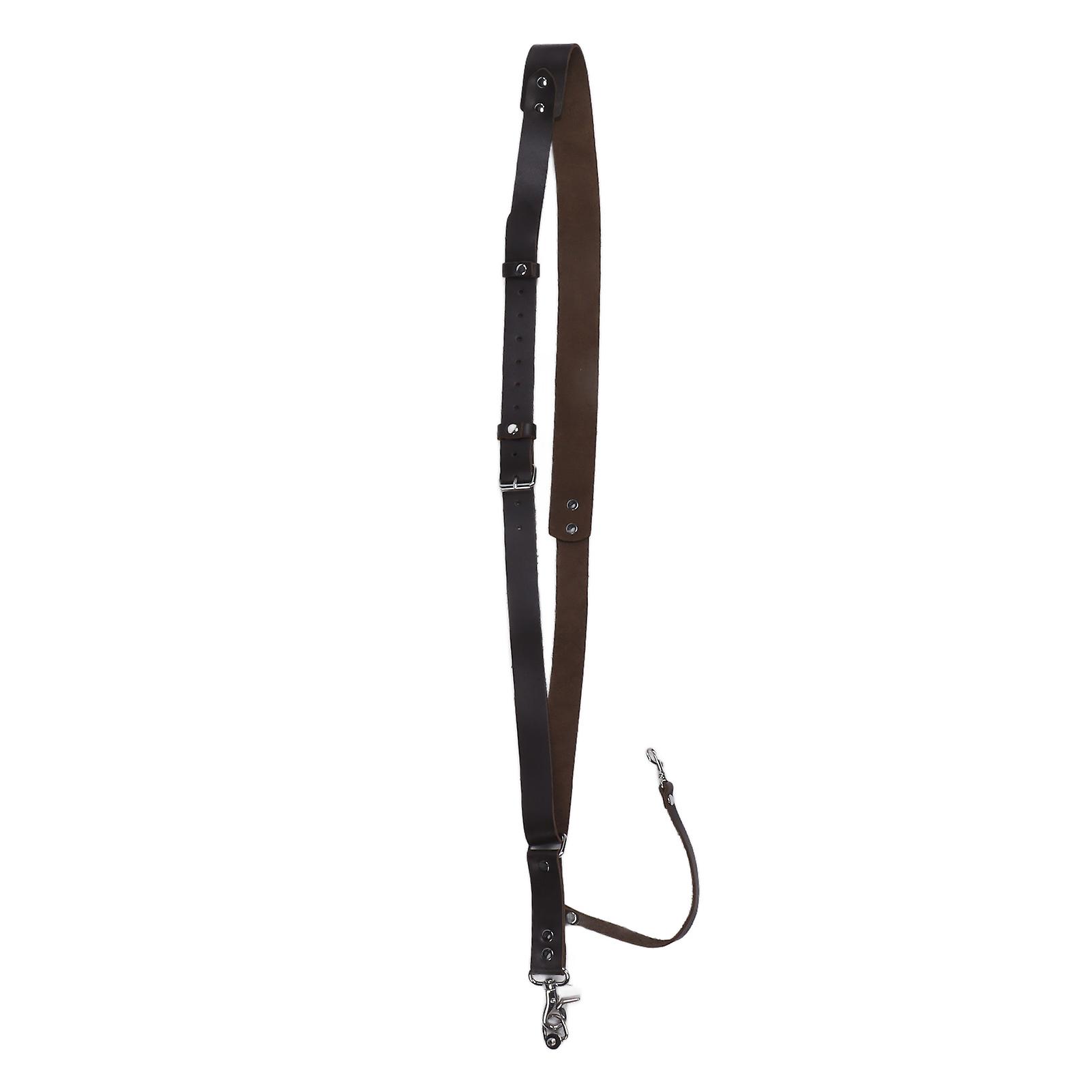 Camera Shoulder Strap Leather Widened Vintage Style Strap Harness for Digital SLR Cameras Coffee 