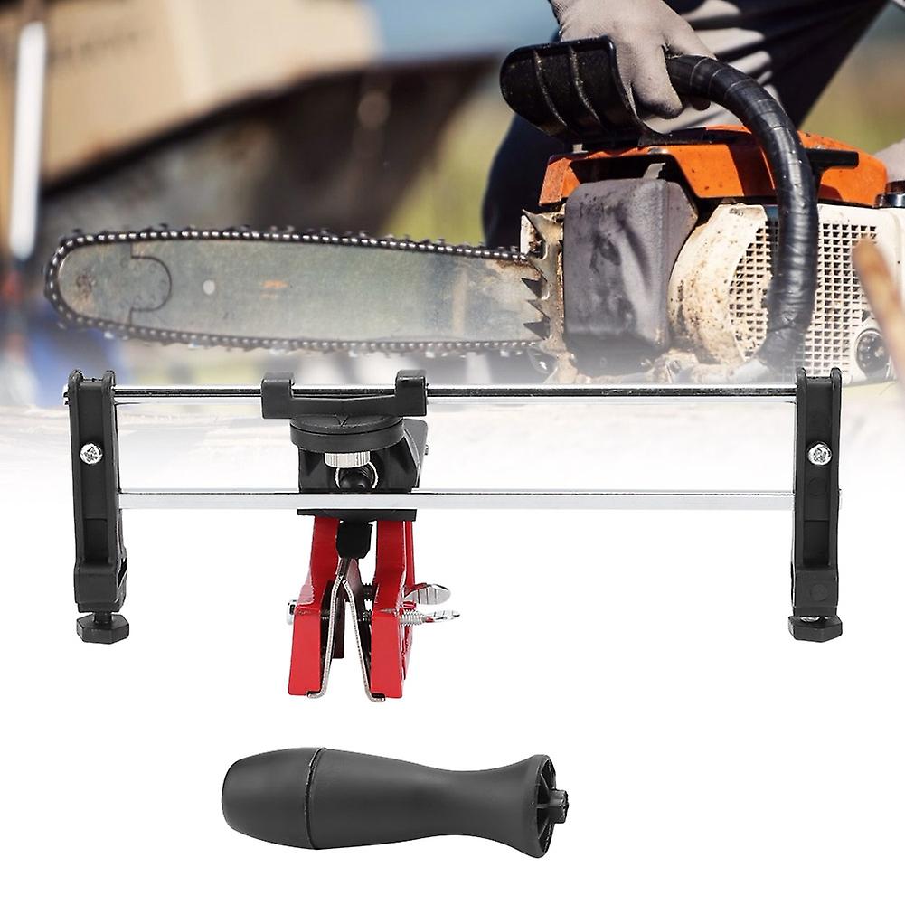 Touch Bar Mounted Chain Sharpener Portable Chainsaw Saw Chain Filing Guide Tool Metal Bar Mounted Manual Chain Sharpener