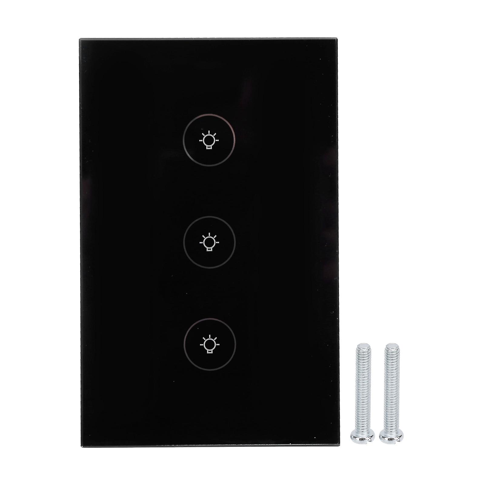 Smart WiFi Touch Light Switch - Voice/App Control, Tempered Glass, No Neutral Needed