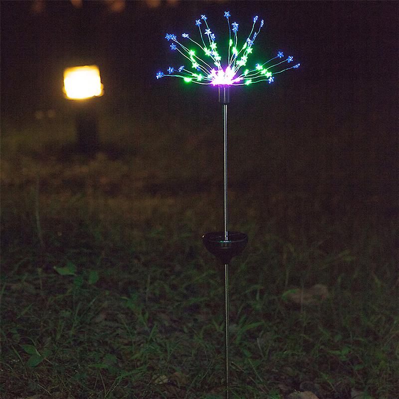 2pcs 90LED Solar Power Garden Light Christmas Lights Outdoor Fireworks LED Lawn Lamp