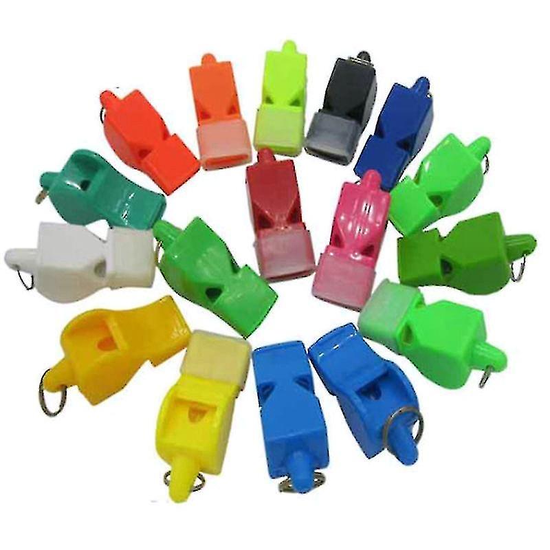 50 Pcs Non-nuclear Professional Referee Whistle Fox Whistle Plastic Life-saving Whistle For Game-xdd