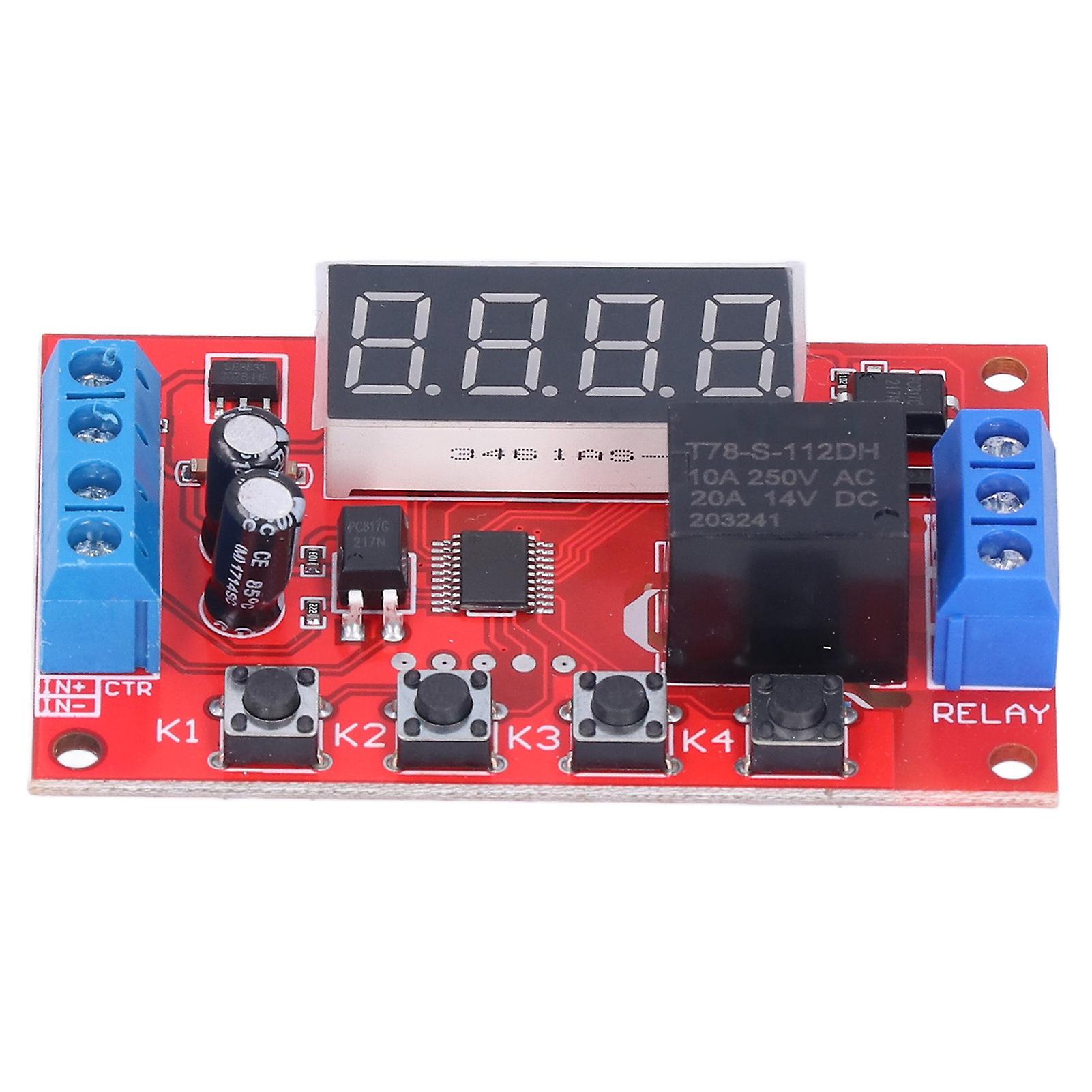 12V Relay Module Digital Timing Delay Programmable Trigger Switch with Optocoupler Isolation