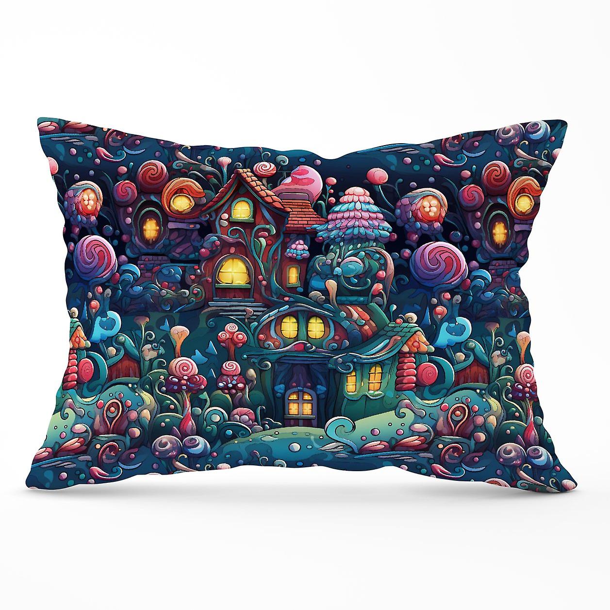 Whimsical Gingerbread House Pattern Cushions