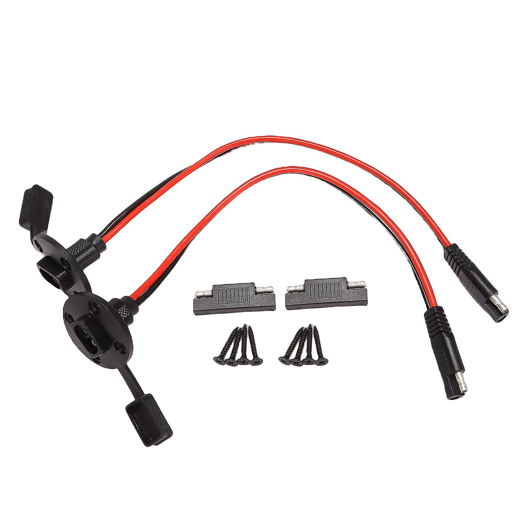 Sae Power Socket Side Wall Port 10awg Solar Panel Flush Mount Connector Plug Cable For Solar Genera